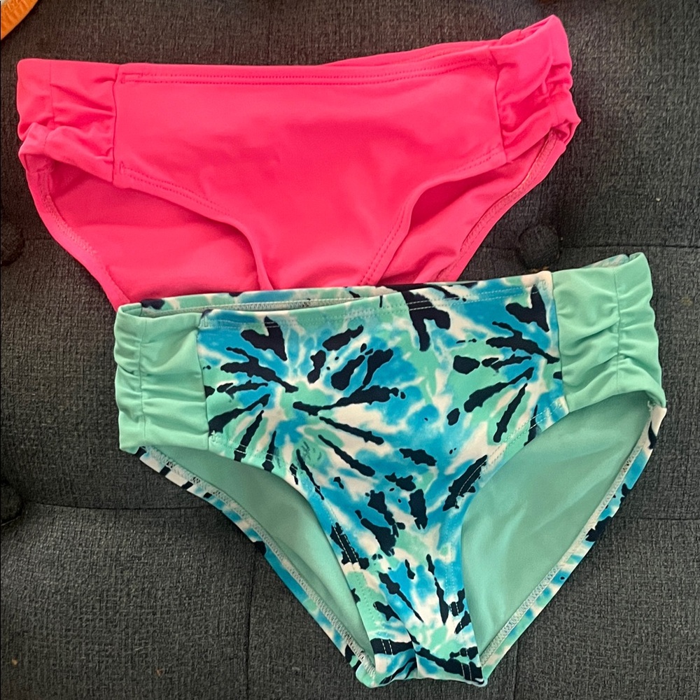 Pink and Tie-Dye justice girls swim Bottoms